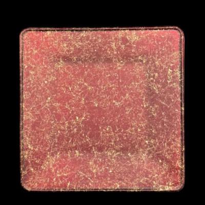 ふるさと納税 九度山町 角プレートS　乱糸(マット仕上げ)赤溜