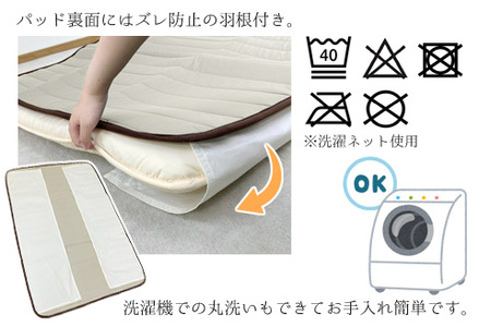 ソーラーギア フォーム エース サーモ ぽかぽか蓄熱敷パッド _ブラウン【G0414】