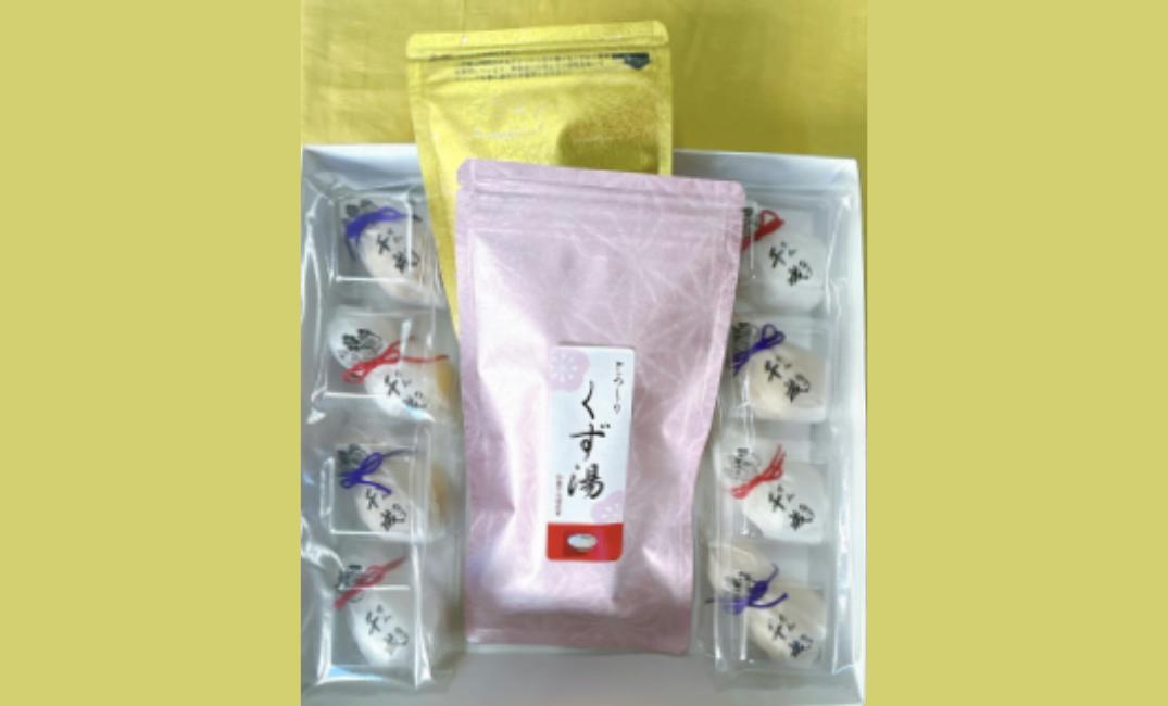 
                  【セット】開花堂の『くず湯』と『最中』の詰合せ
                