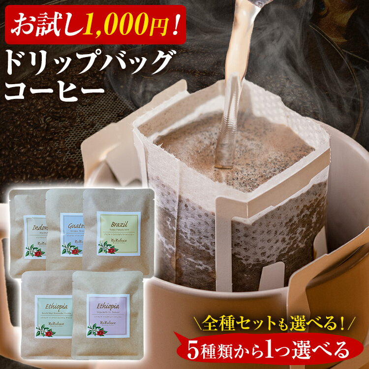【ふるさと納税】 1000円 コーヒー 数量限定 ドリップバッグ 選べる お試し 5種類 無糖 1000円ポッキリ グァテマラ ブラジル インドネシア エチオピア コチャレ ゲイシャ 全種セット