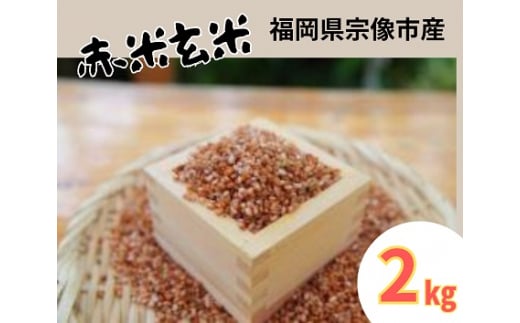 循環型有機肥料で育った赤米玄米（もち米）2kg【アグリCATS】_HA1441