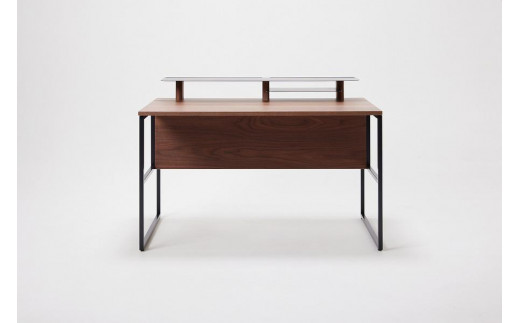 
            パソコンデスク リモートワーク ウォールナット 120 シェルフ大付 WAAKstation2WN 1207 shelf
          
