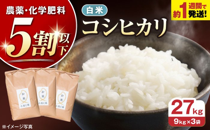 
                  【スピード発送】〈令和7年産米〉湖北産 コシヒカリ(白米) 27kg お米 長浜市/株式会社エース物産[AQAK008] 米 お米 白米 米 精米 白米 はくまい こめ こしひかり 米27kg 精米 ブランド米 国産 湖北産 滋賀県産 滋賀県 長浜市
                