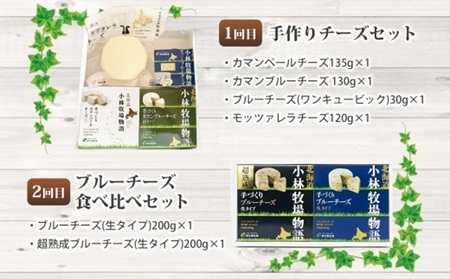【定期便】北海道小林牧場物語 全4回頒布会 | チーズ ブルーチーズ カマンベールチーズ 飲むヨーグルト 北海道 札幌市