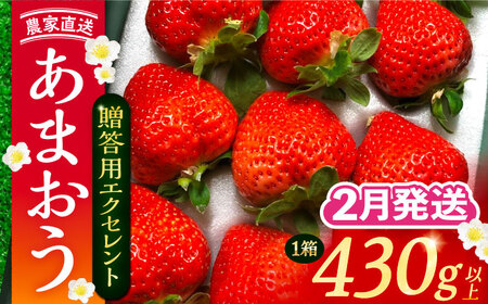 【先行予約】【2月-3月発送】 あまおう 贈答用 エクセレント 430g以上×1箱 《豊前市》【内藤農園】果物 いちご [VAB010]