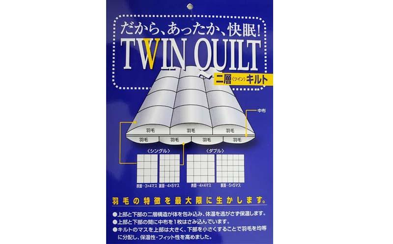 羽毛布団 シングル 羽毛掛け布団 ポーランド産マザーグース95％ 羽毛ふとん 羽毛掛けふとん  ダウンパワー470  二層ＳＢ 本掛け羽毛布団 本掛け羽毛掛け布団 寝具 羽毛布団【	BE098VC02
