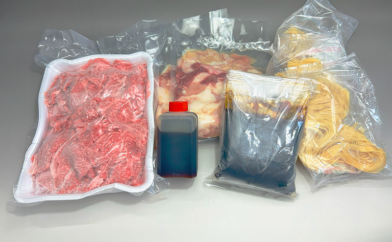 秋田県 羽後町産 羽後和牛 もつ鍋＆すき焼き セット【肉 も