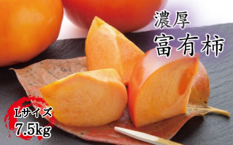 【秋の美味】【和歌山ブランド】濃厚!富有柿　秀品　L～3Lサイズ(約7.5kg入り) ※2024年11月中旬頃～12月上旬頃順次発送予定 / かき 柿 カキ フルーツ くだもの 果物【ard014B】