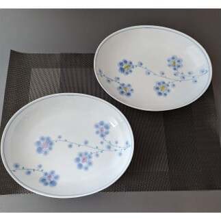 有田焼 華山窯 早風花パスタ皿（黄・紫）各2枚 4枚セット【東洋セラミックス】食器 器 花柄 うつわ オーバル 手描き ワンプレート 4枚 セット 40000円 4万円 A40-405_イメージ2