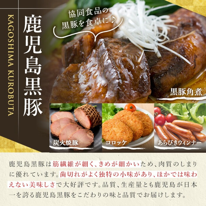 ＜2025年お歳暮ギフト＞(B-108)鹿児島黒豚セット！(4種・合計1kg超) 鹿児島 特産 豚 ソーセージ ベーコン ブロック 焼豚 チャーシュー 惣菜 おかず 時短 人気 セット 食べ比べ【鹿児