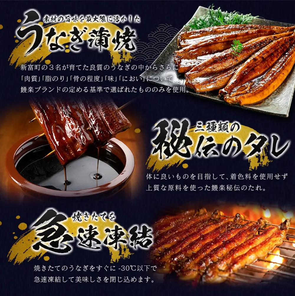 2026年9月配送 鰻楽 特大 うなぎ蒲焼 4尾840g C388-840-2609
