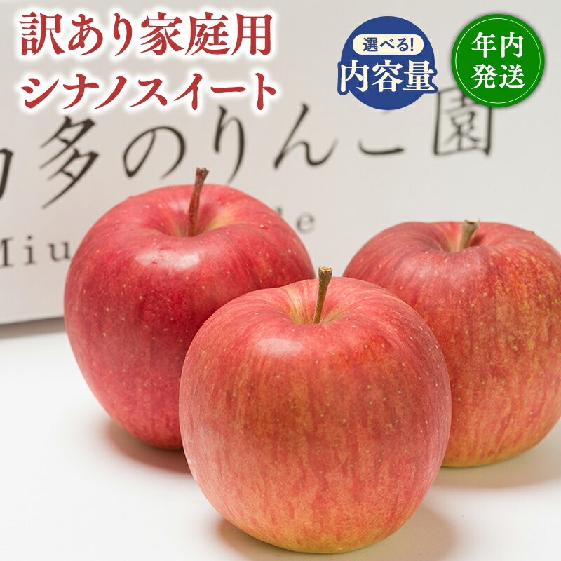 【ふるさと納税】≪内容量が選べる≫年内発送 青森県産 訳あり シナノスイート 3kg 5kg【青森県 平川市 那由多のりんご園】家庭用 青森 青森県産 平川 りんご リンゴ 林檎 くだもの 果物 フルーツ レビューキャンペーン