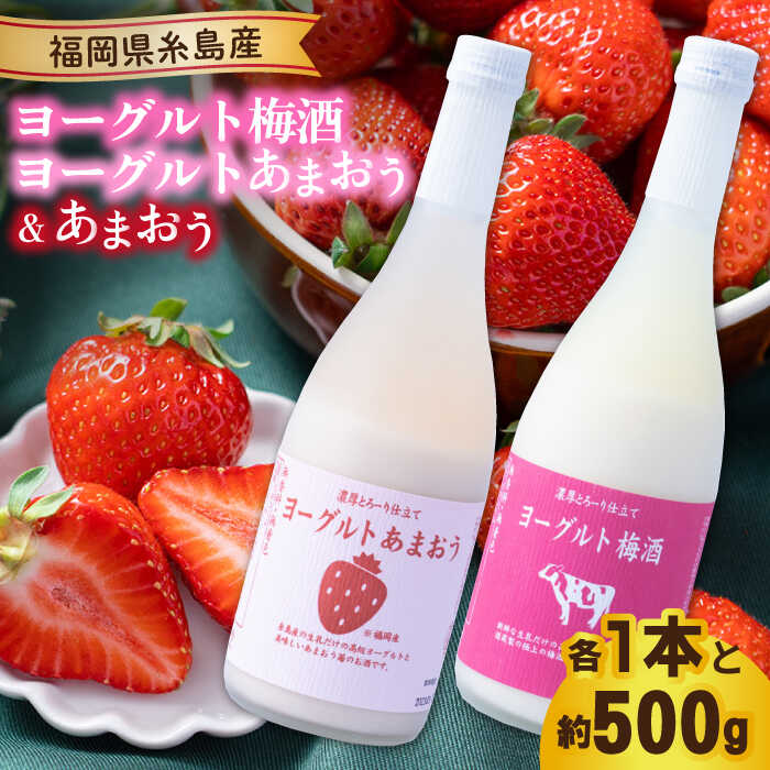 【ふるさと納税】【先行予約】【冬】ヨーグルトあまおう＆ヨーグルト梅酒 各720ml×あまおう 約250g×2パック 【2025年12上旬以降順次発送】 糸島市 / 南国フルーツ株式会社 [AIK018] 21000円