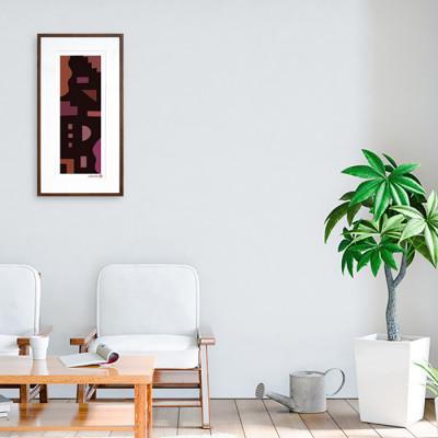 ふるさと納税 綾部市 ＼注目の和紙アート/ 【絵画】静かな記憶3　額装サイズ300mmx600mm　阿波紙 |  | 03