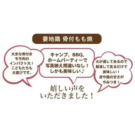 ブランド地鶏「妻地鶏」地鶏骨付もも焼詰合せ45　真空パック 炭火焼＜8-9a＞