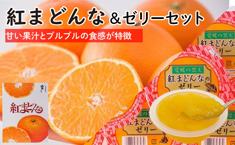 
【11月下旬から発送】 紅まどんな＆紅まどんなゼリーのセット（ 紅まどんな 柑橘 フルーツ まどんな みかん ゼリー 愛媛 みかん 化粧箱 紅まどんな 蜜柑 紅まどんな ）【FA0391】
