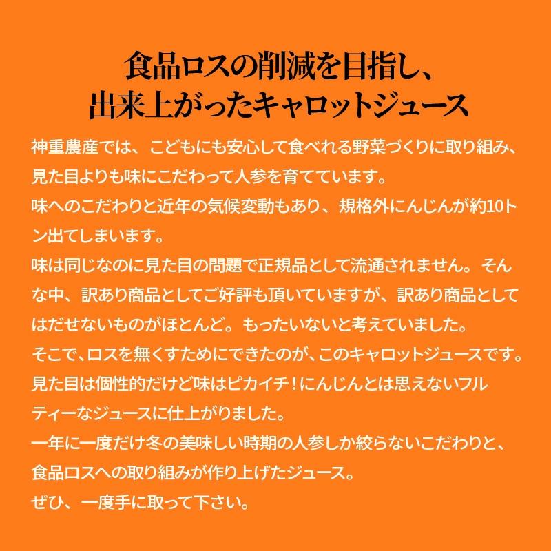 無添加 体に優しい極上フルーティーマドンナキャロットジュース 180ml×10本　H105-089