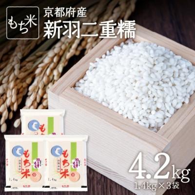 ふるさと納税 木津川市 【ふるさと納税】《もち米》京都府産　新羽二重糯4.2kg(1.4kg×3袋)  白米