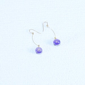 アクセサリー プチピアス（カラー：コバルトブルー）【グラスアート黒木】_A0114-014