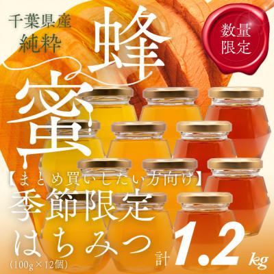 ふるさと納税 大網白里市 千葉県産「厳選はちみつ」【計1.2kg】100g×12個【ランダムにセレクト】