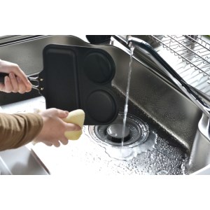 まるまるしかくパン燕三条製 bwsSELECTION フライパン 仕切り付きフライパン フッ素加工 IH可 セパレートパン 同時調理 キッチン用品 セパレートフライパン キッチンツール 調理道具 [ビ