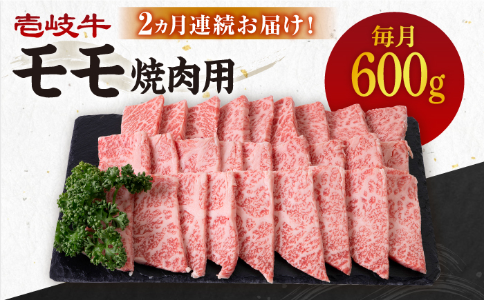 
【全2回定期便】 壱岐牛 モモ 600g（焼肉用）《壱岐市》【壱岐市農業協同組合】 肉 牛肉 焼肉 BBQ 赤身 [JBO128]
