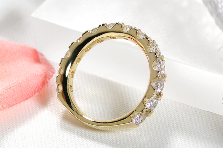 K18YG【2.00ct】ダイヤモンドハーフエタニティリング csr0330-18y SWAV069