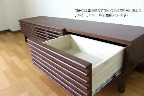 【開梱・設置】アゼル 175cm テレビボード（ブラウン）　AX016