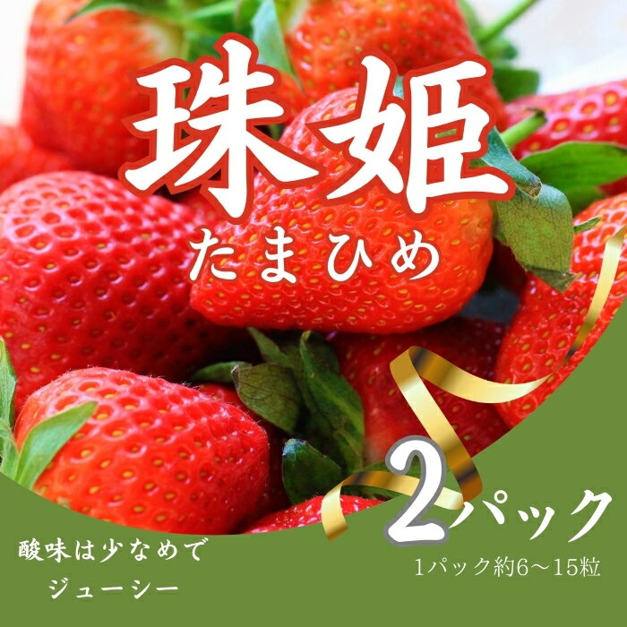 【ふるさと納税】いちご 苺 珠姫（たまひめ）×2パック 先行予約 早期終了予定あり いちご 苺 イチゴ ブランド 旬 産地 直送 フレッシュ 新鮮 いちご農家 めいとく農園 奈良県 奈良市 奈良 なら 6-285