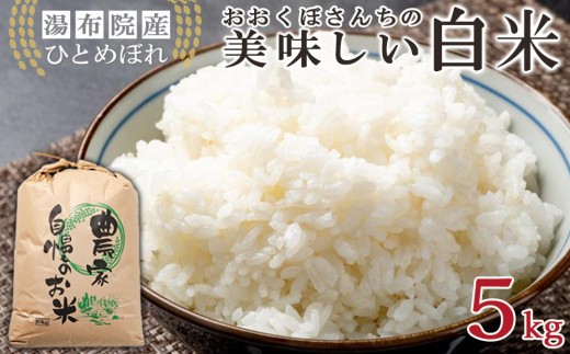 
                  湯布院産 おおくぼさんちの美味しい 白米 5g【ひとめぼれ】 | 米 白米 精米 ひとめぼれ 国産米 大分県産 湯布院産 5kg 新米 ご飯 食品 主食 甘い ふっくら お弁当 おにぎり 家庭用 日常使い お取り寄せ 人気 おすすめ 大分県 由布市
                