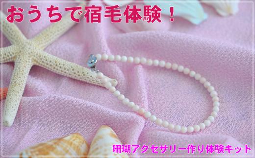 珊瑚アクセ作り体験キットG（ミッド珊瑚玉ブレスレット）