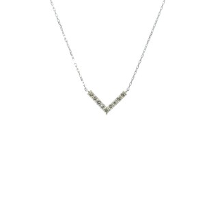 K18 ダイヤモンド Vライン ネックレス （0.1ct） YG / PG / PT  ( K18 プラチナ ジュエリー アクセサリー 母の日 ネックレス 母の日 ダイヤモンド ネックレス K18 プ