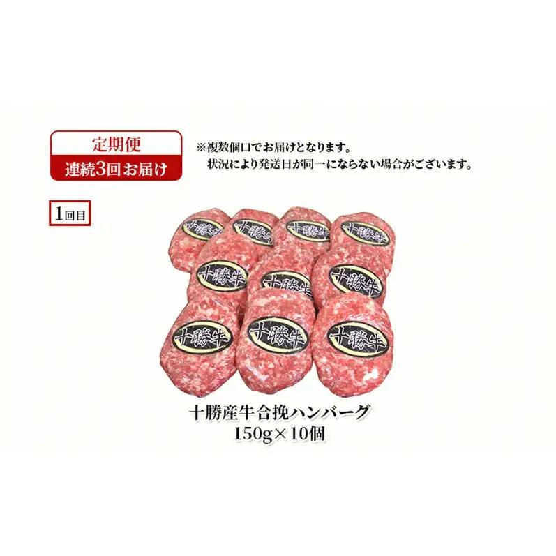 定期便 ハンバーグ 3種食べ比べ 全3回 ハンバーグ
