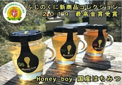 【ふるさと納税】 ふじのくに新商品コレクション 最高金賞受賞 ハニーボーイ 国産 はちみつ 3種類セット蜂蜜 厳選 小瓶 オシャレ
