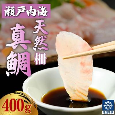 ふるさと納税 竹原市 瀬戸内「天然」真鯛 お刺身用 400g 柵でお届け(急速冷凍)| 便利な小分け 100gパック