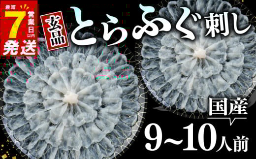 ＼とらふぐ取扱量日本一／ 7営業日以内発送 ふぐ 刺身 9～10人前 冷凍 真空 解凍するだけ お手軽 とらふぐ 大皿 てっさ 国産 フグ刺し 刺し身 hugu HUGU fugu FUGU 河豚 高級 鮮魚 魚 魚介 新鮮 家庭用 プレゼント 鍋 大阪府 松原市 限定 下関 に並ぶ 玄品ふぐ ふるさと納税ふぐ 9人前 10人前 冬 旬