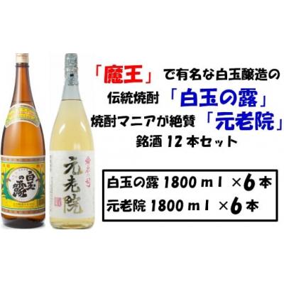 ふるさと納税 錦江町 【魔王の蔵元】白玉醸造の「伝統焼酎」と「熟成焼酎」の各6本セット(No.8003-1)