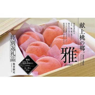 ふるさと納税 桑折町 献上桃の郷桑折町特別返礼品「雅」【2026年産先行受付】糖度13.5度以上【数量限定】2kg(5〜6 |  | 02