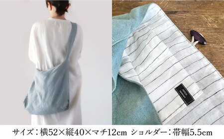 【ネイビー】リネン帆布のショルダーバッグ ショルダーバッグ 帆布 リネン バッグ バック 斜め掛け シンプル ナチュラル リトアニアリネン 【Jonico.handwork】 [AKGD001-2]