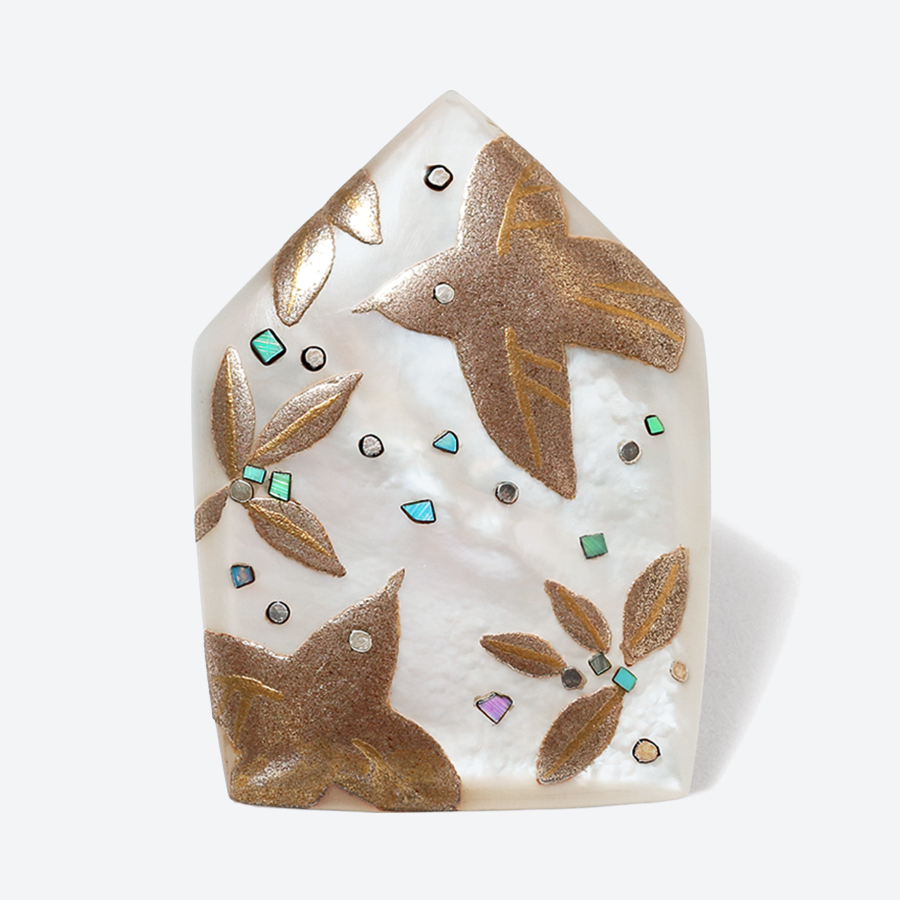 ＜Classic Ko＞Bird & Leaf house brooch