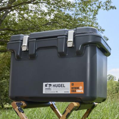 ふるさと納税 宮城県 HUGEL 真空断熱クーラーボックス 40L VITC-40 チャコールグレー アイリスオーヤマ