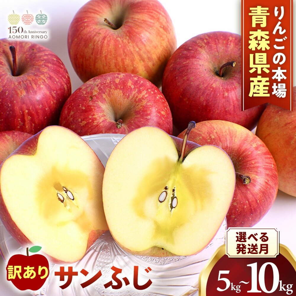 【ふるさと納税】【訳あり】青森 りんご「 サンふじ」【2025年産・先行予約】★2025年12月〜2026年1月末頃まで発送予定★容量を選べる！ 約5kg（12〜20玉）/約10kg（24〜40玉）青森県産 リンゴ 三戸町 林檎 フルーツ 農家直送 わけあり 家庭用 不揃い 傷あり