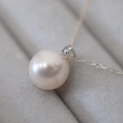 ふるさと納税 天草市 あこや真珠 ネックレス 8-8.5mm ホワイトピンク アクアマリン K10WG_S085-543 |  | 01