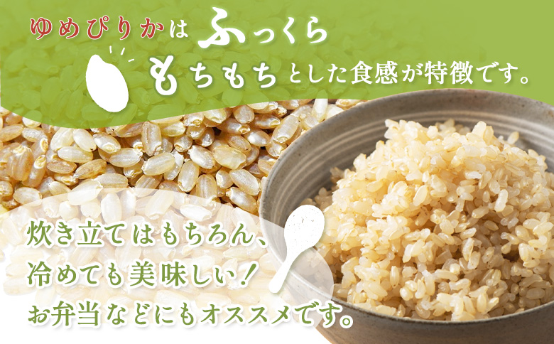 合鴨農法ゆめぴりか 【玄米】【有機肥料/無農薬・無化学肥料･備蓄用】 令和６年度米　10kg(1kg×10袋)　水田環境鑑定米・米食味鑑定米【Yesclean農法認定品】【3110702】