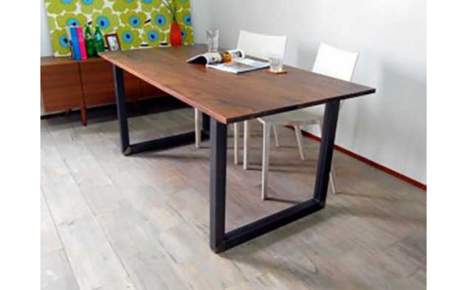 
            【無骨な鉄脚がかっこいい男前ダイニングテーブル】TEZU ダイニングテーブル 120 ウォールナット
          