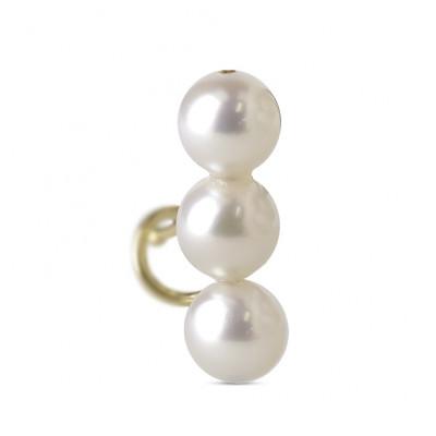 ふるさと納税 昭和町 18金 ピアス(片耳) パール レディース キャッチのいらないピアス 250311sh402yu
