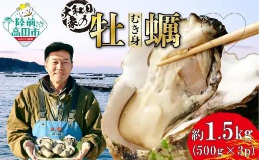 【1月後半発送予定】大和田家の牡蠣 三陸産 『むき身牡蠣』 約1.5kg(500g×3袋) 加熱用 【 かき カキ 牡蠣 三陸 リアス式海岸 良港 広田湾 濃厚 むき身 】RT3323-1-2
