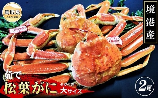 F24-015 【特撰】茹で　松葉かに　タグ付き　大サイズ　2尾入【期間･数量限定】