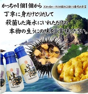 【期間限定・予約受付】 牛乳瓶入り 生うに 180g×3本セット ミョウバン不使用 無添加 塩水 国産 三陸産