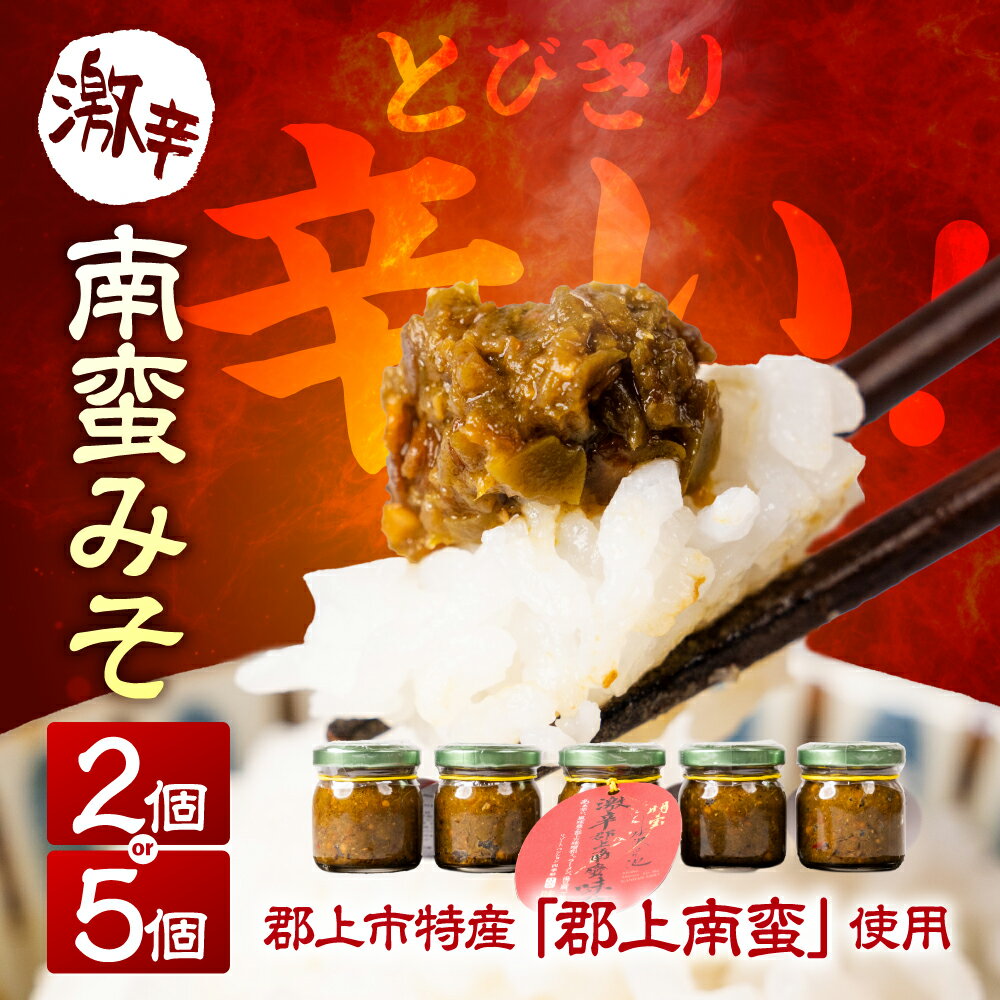 【ふるさと納税】激辛郡上南蛮味噌2個　選べる 2個 5個 6000円　ご飯のお供 おかず 惣菜 佃煮 薬味[G0488a]